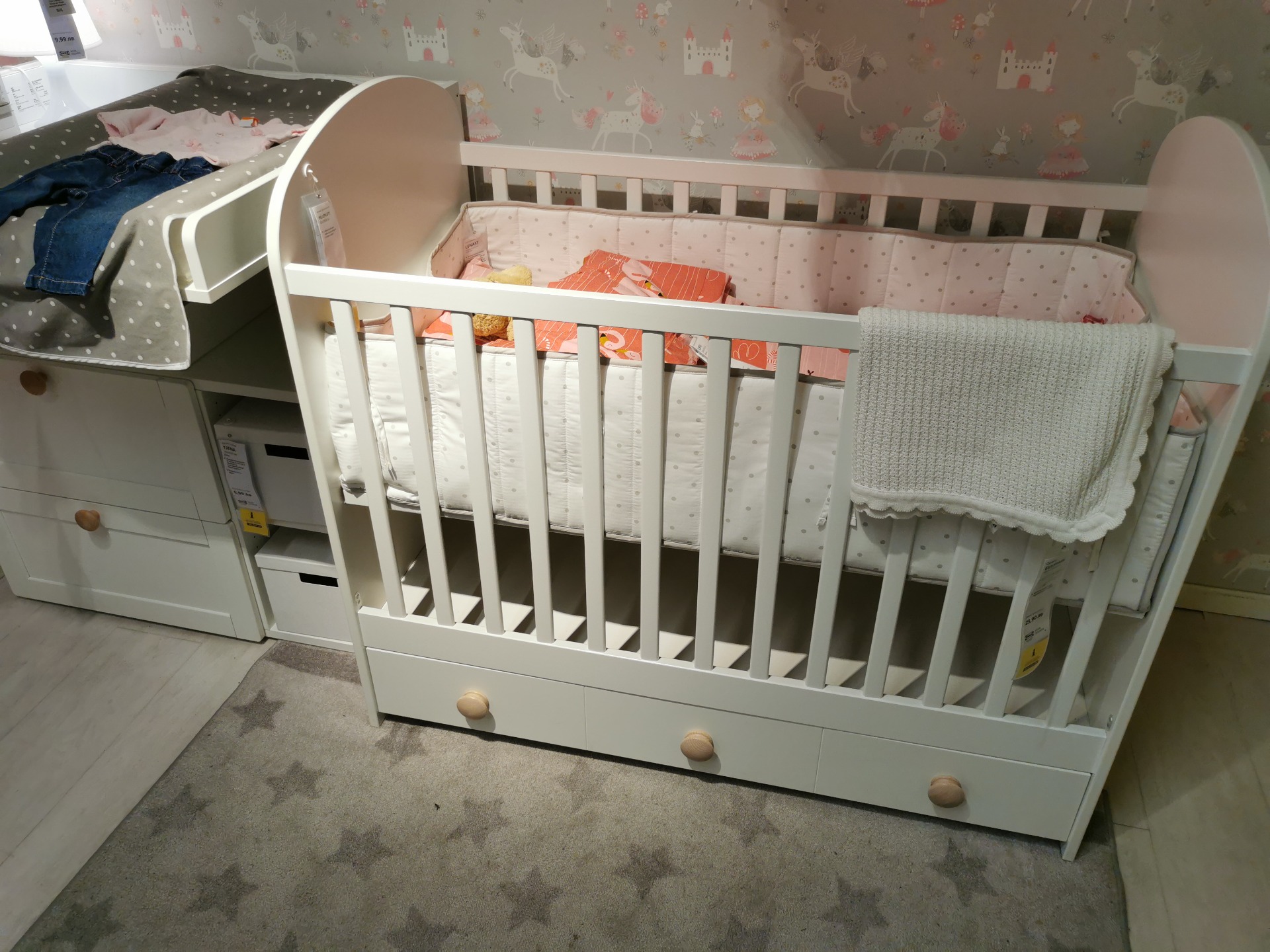 Gonatt Crib With Drawer IKEA